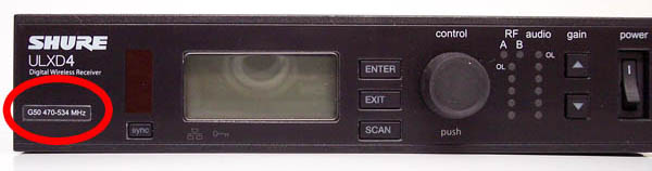 receiver shure ULXD4