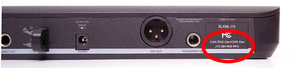 Receiver Shure BLX88