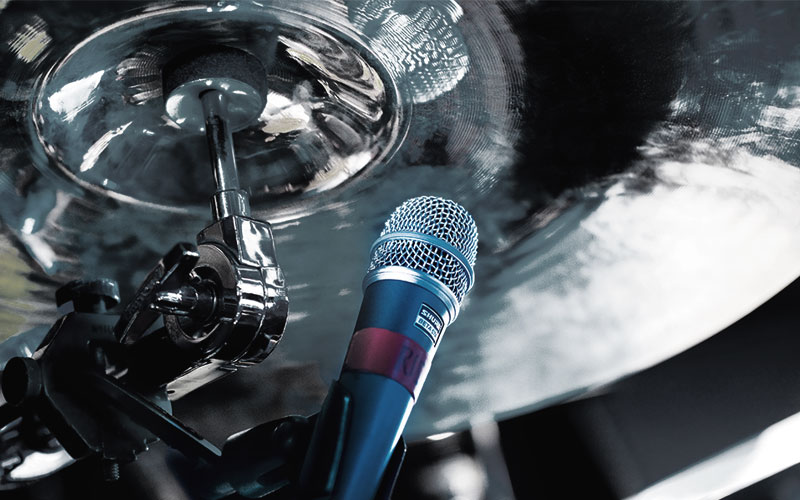 Micro nhạc cụ dynamic Shure Beta 57A thu âm cymbal