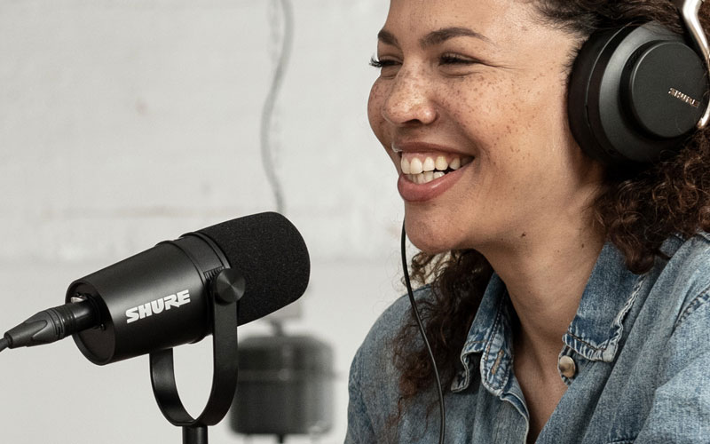 micro podcast Shure MV7X