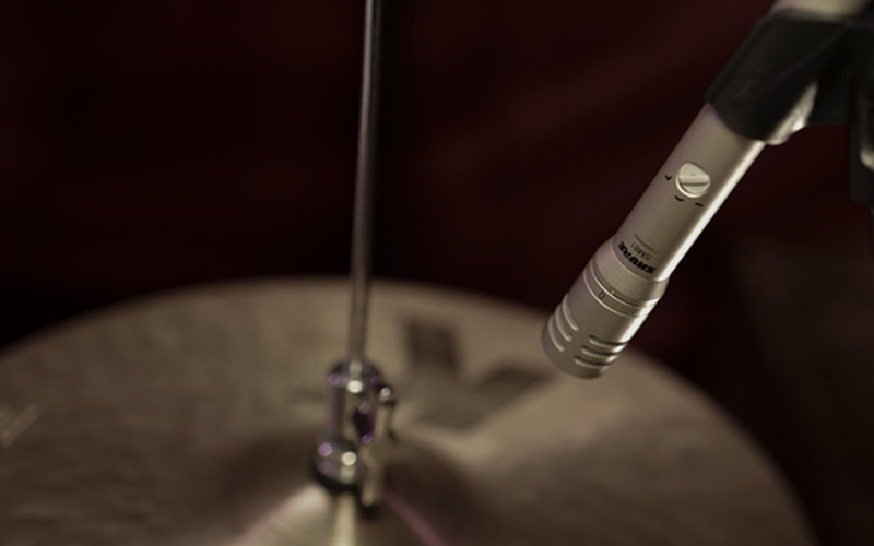 Micro nhạc cụ Shure SM81 thu âm cymbal
