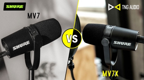 Sự khác biệt giữa 2 micro Shure MV7X và Shure MV7